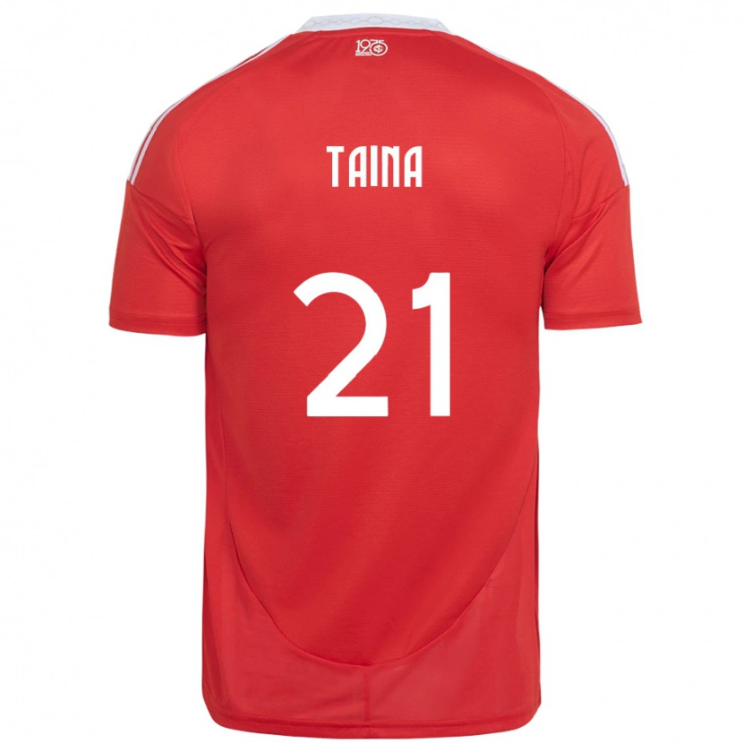 Danxen Heren Tainá #21 Rood Wit Thuisshirt Thuistenue 2025/26 T-Shirt