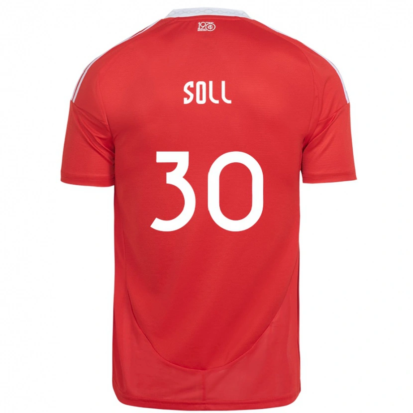 Danxen Heren Soll #30 Rood Wit Thuisshirt Thuistenue 2025/26 T-Shirt
