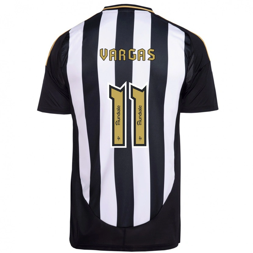 Danxen Heren Eduardo Vargas #11 Wit Zwart Thuisshirt Thuistenue 2025/26 T-Shirt