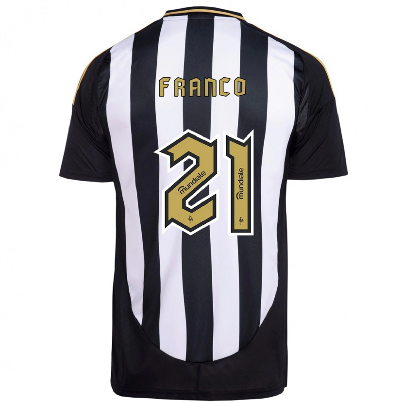 Danxen Heren Alan Franco #21 Wit Zwart Thuisshirt Thuistenue 2025/26 T-Shirt
