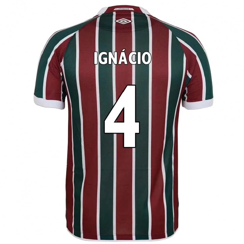 Danxen Heren Ignácio #4 Groen Maroon Wit Thuisshirt Thuistenue 2025/26 T-Shirt