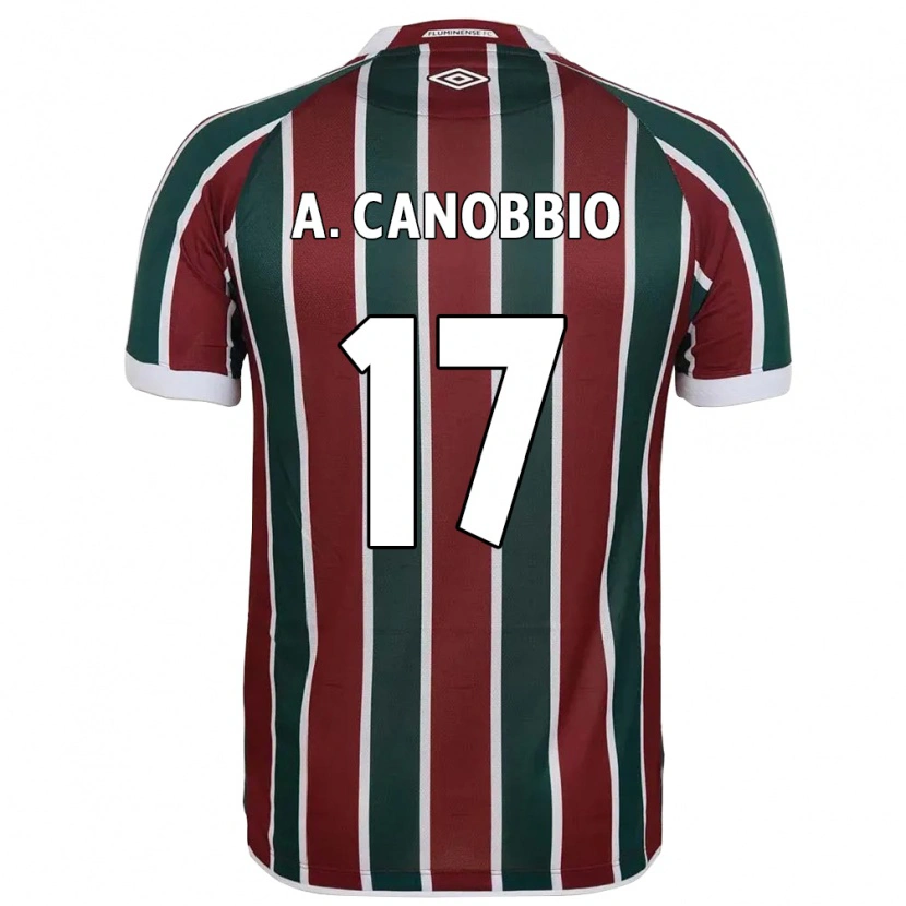 Danxen Heren Agustín Canobbio #17 Groen Maroon Wit Thuisshirt Thuistenue 2025/26 T-Shirt