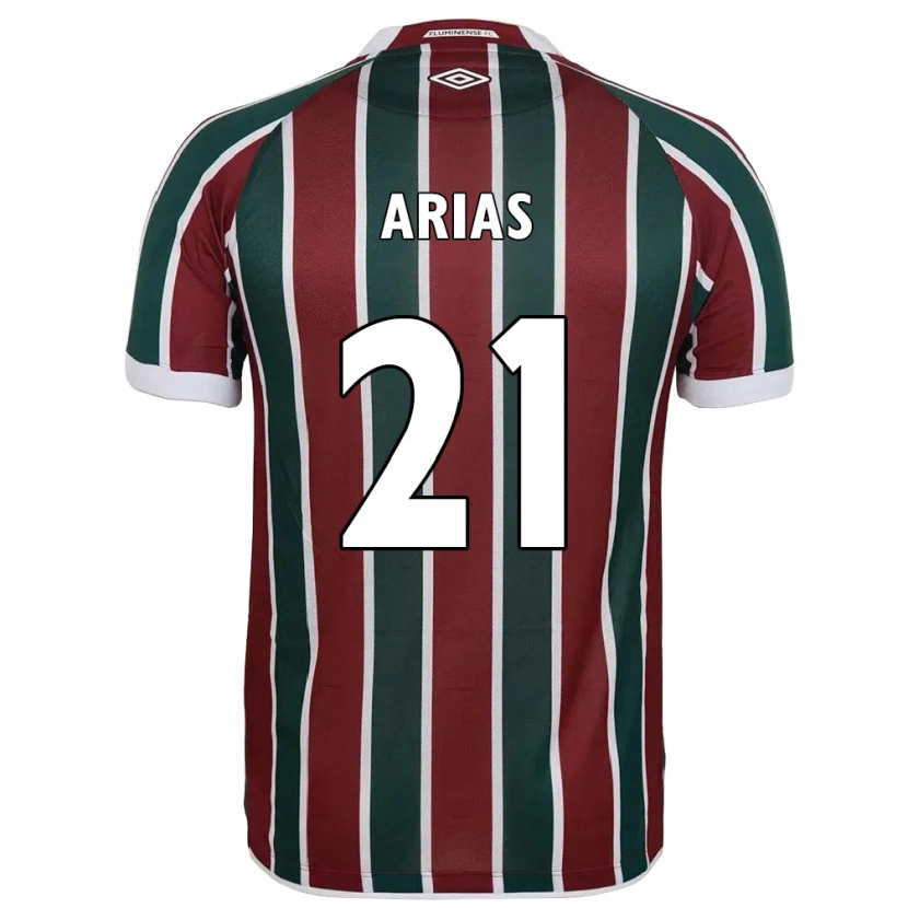 Danxen Heren Jhon Arias #21 Groen Maroon Wit Thuisshirt Thuistenue 2025/26 T-Shirt