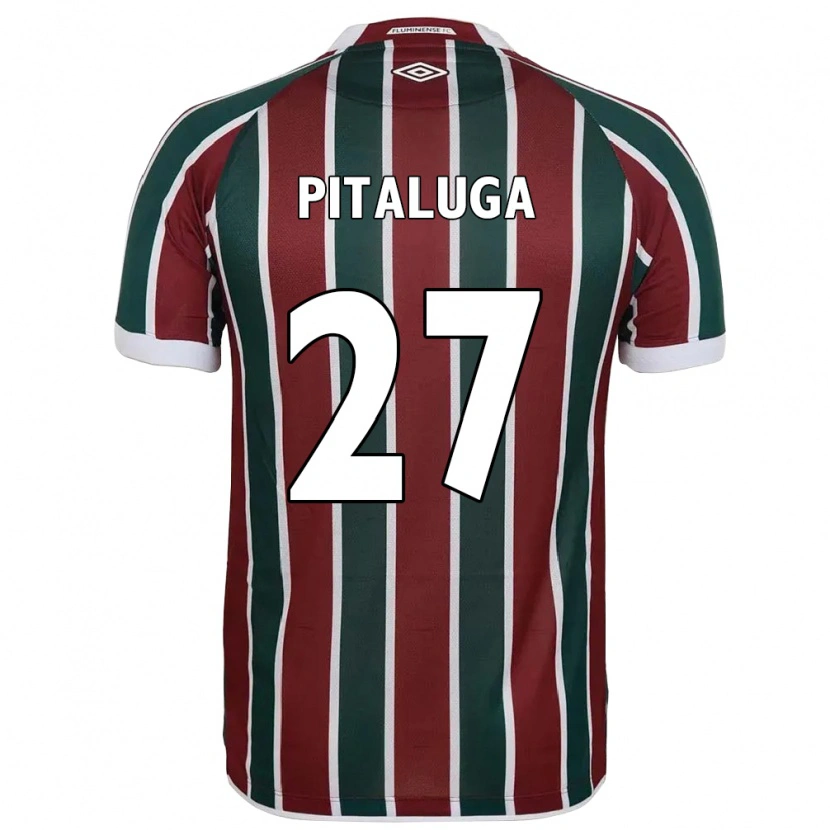 Danxen Heren Marcelo Pitaluga #27 Groen Maroon Wit Thuisshirt Thuistenue 2025/26 T-Shirt