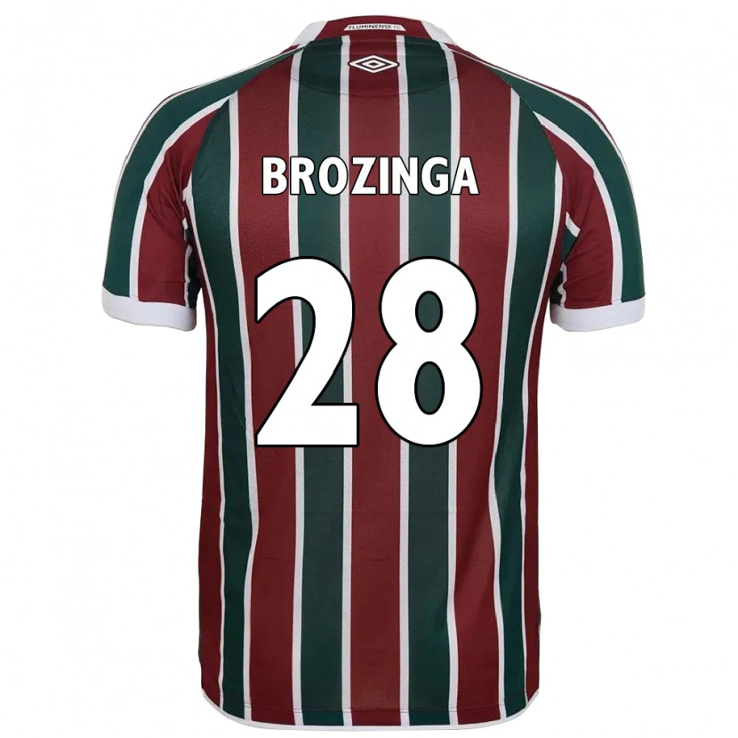 Danxen Heren Nay Brozinga #28 Groen Maroon Wit Thuisshirt Thuistenue 2025/26 T-Shirt