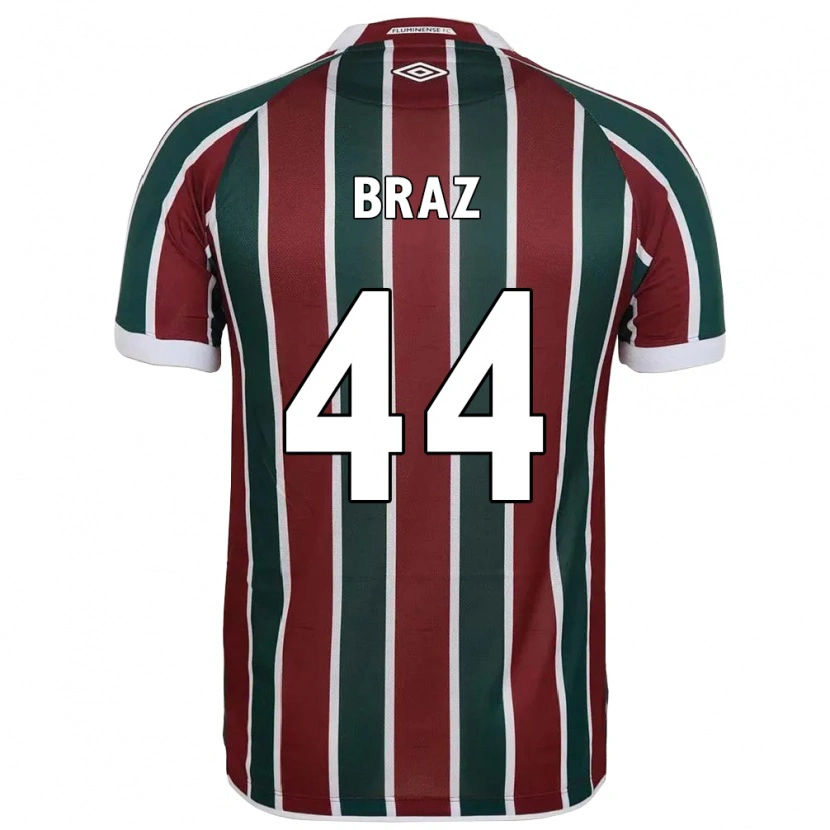 Danxen Heren David Braz #44 Groen Maroon Wit Thuisshirt Thuistenue 2025/26 T-Shirt