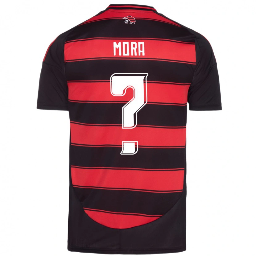 Danxen Heren Jorge Mora #0 Rood Zwart Thuisshirt Thuistenue 2025/26 T-Shirt