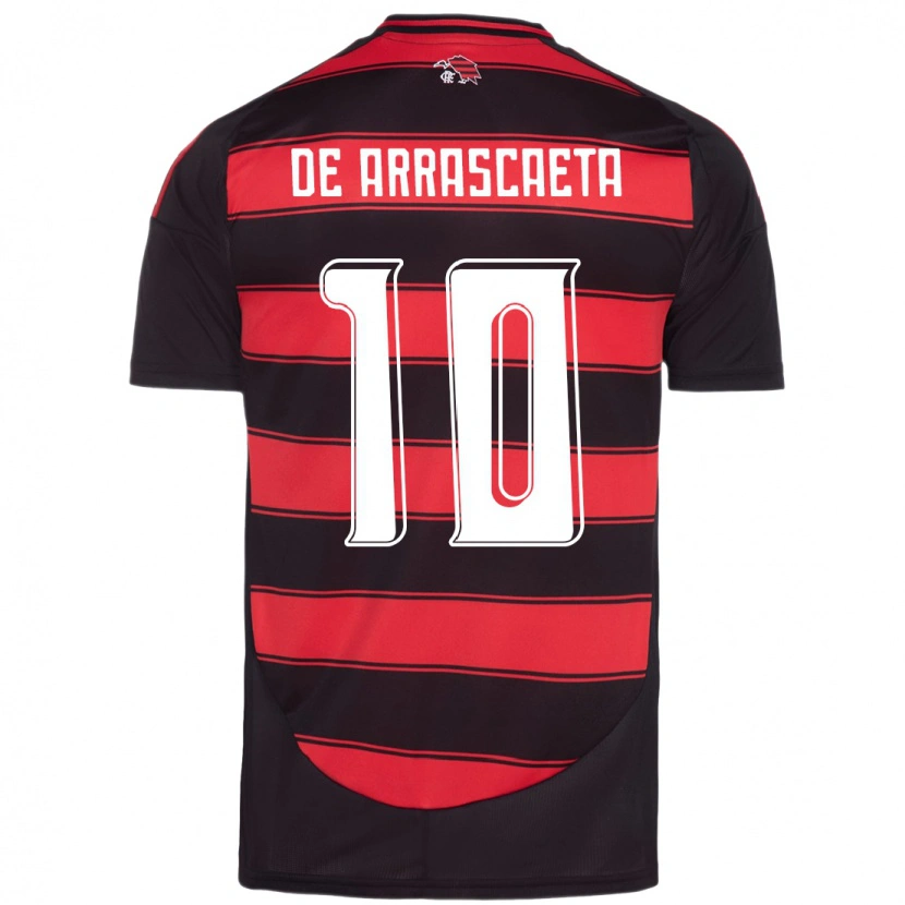 Danxen Heren Giorgian De Arrascaeta #10 Rood Zwart Thuisshirt Thuistenue 2025/26 T-Shirt