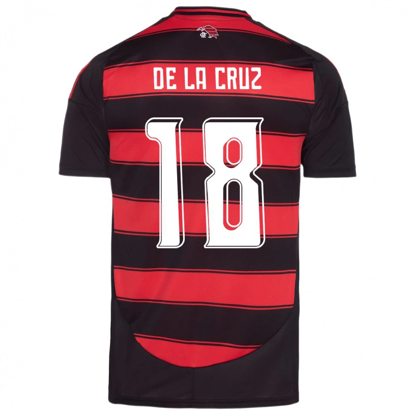 Danxen Heren Nicolás De La Cruz #18 Rood Zwart Thuisshirt Thuistenue 2025/26 T-Shirt