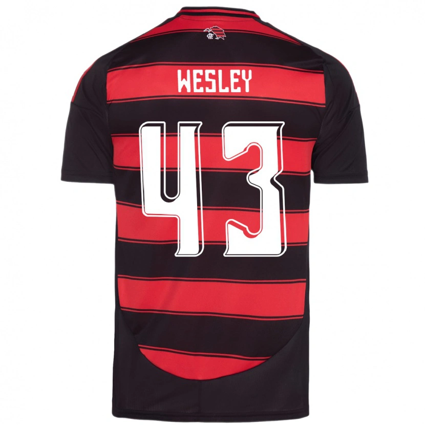 Danxen Heren Wesley #43 Rood Zwart Thuisshirt Thuistenue 2025/26 T-Shirt