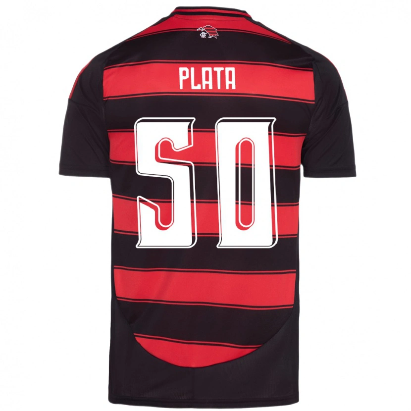 Danxen Heren Gonzalo Plata #50 Rood Zwart Thuisshirt Thuistenue 2025/26 T-Shirt