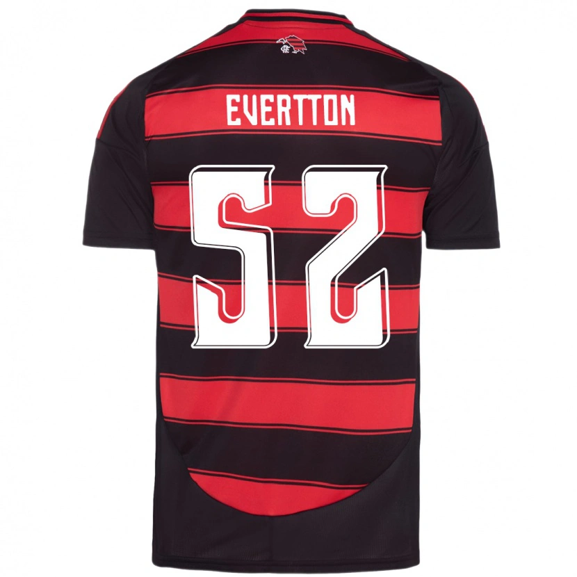 Danxen Heren Evertton Araújo #52 Rood Zwart Thuisshirt Thuistenue 2025/26 T-Shirt