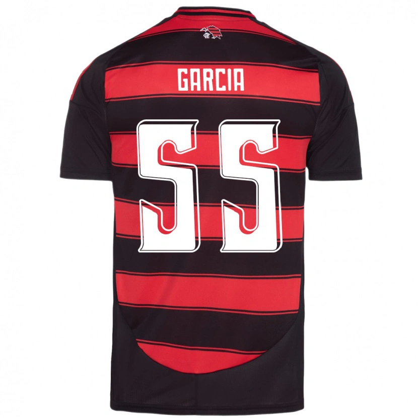 Danxen Heren Caio Garcia #55 Rood Zwart Thuisshirt Thuistenue 2025/26 T-Shirt