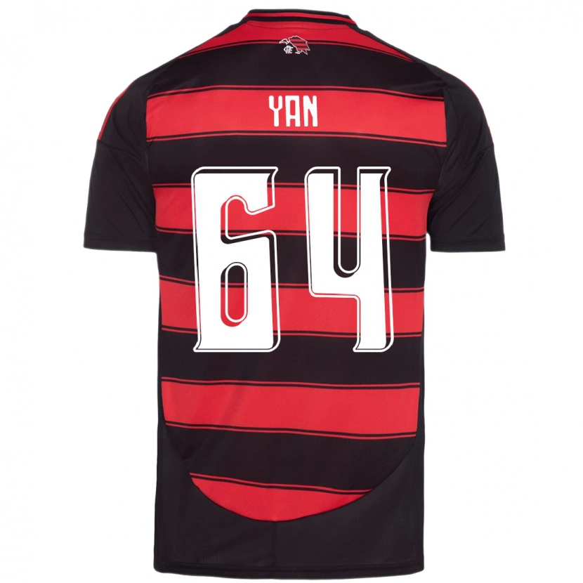 Danxen Heren Wallace Yan #64 Rood Zwart Thuisshirt Thuistenue 2025/26 T-Shirt