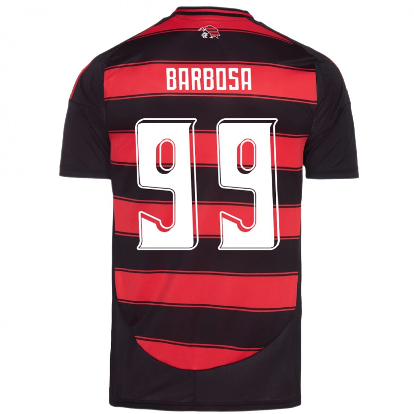 Danxen Heren Gabriel Barbosa #99 Rood Zwart Thuisshirt Thuistenue 2025/26 T-Shirt