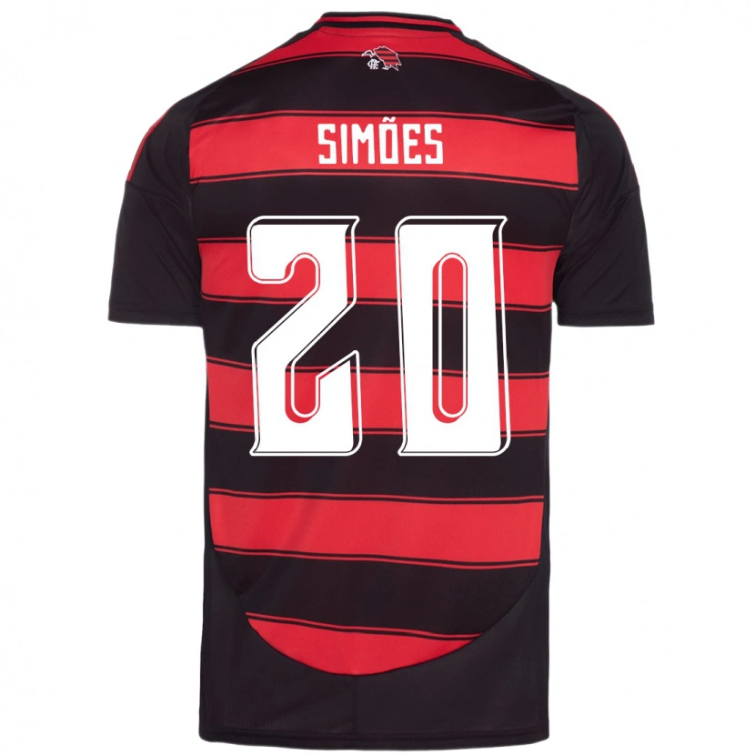 Danxen Heren Fabi Simões #20 Rood Zwart Thuisshirt Thuistenue 2025/26 T-Shirt