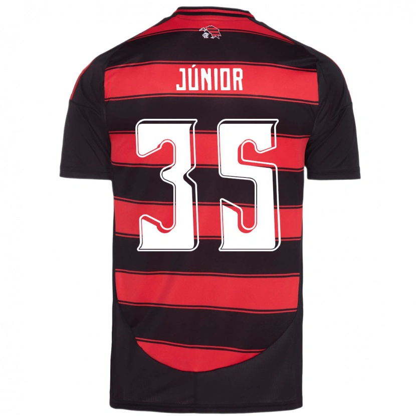 Danxen Heren Kaylaine Júnior #35 Rood Zwart Thuisshirt Thuistenue 2025/26 T-Shirt