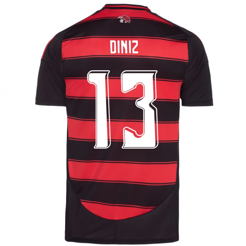 Danxen Heren Renata Diniz #13 Rood Zwart Thuisshirt Thuistenue 2025/26 T-Shirt