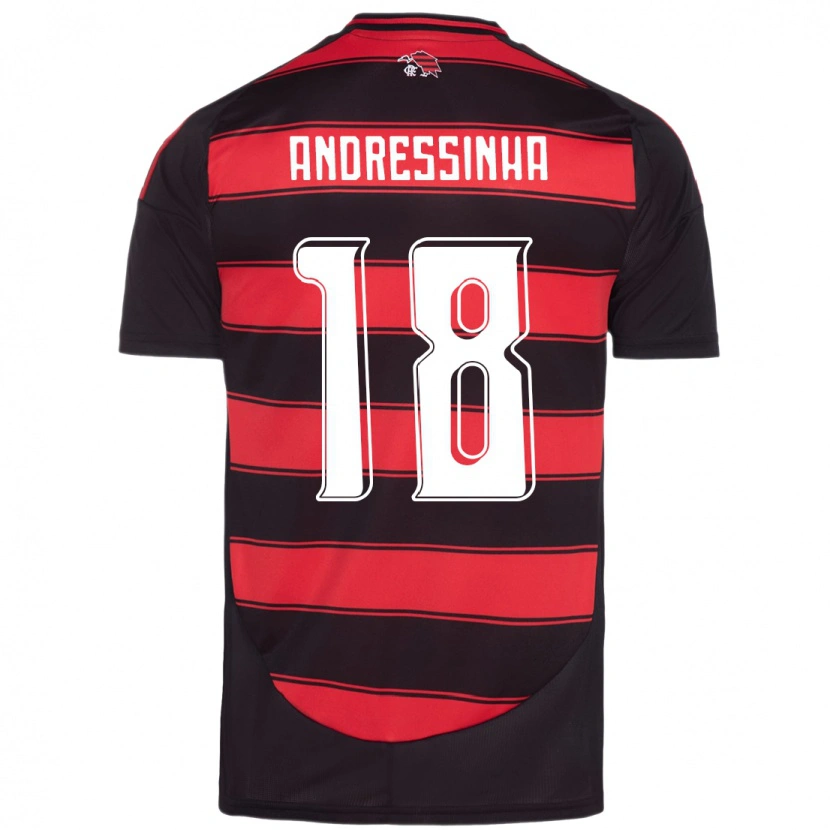 Danxen Heren Andressinha #18 Rood Zwart Thuisshirt Thuistenue 2025/26 T-Shirt