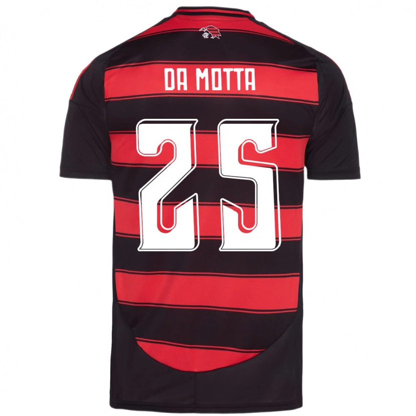 Danxen Heren Piris Da Motta #25 Rood Zwart Thuisshirt Thuistenue 2025/26 T-Shirt