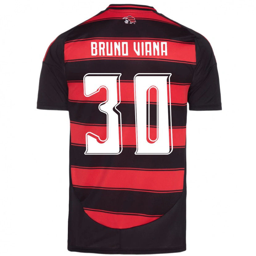 Danxen Heren Bruno Viana #30 Rood Zwart Thuisshirt Thuistenue 2025/26 T-Shirt