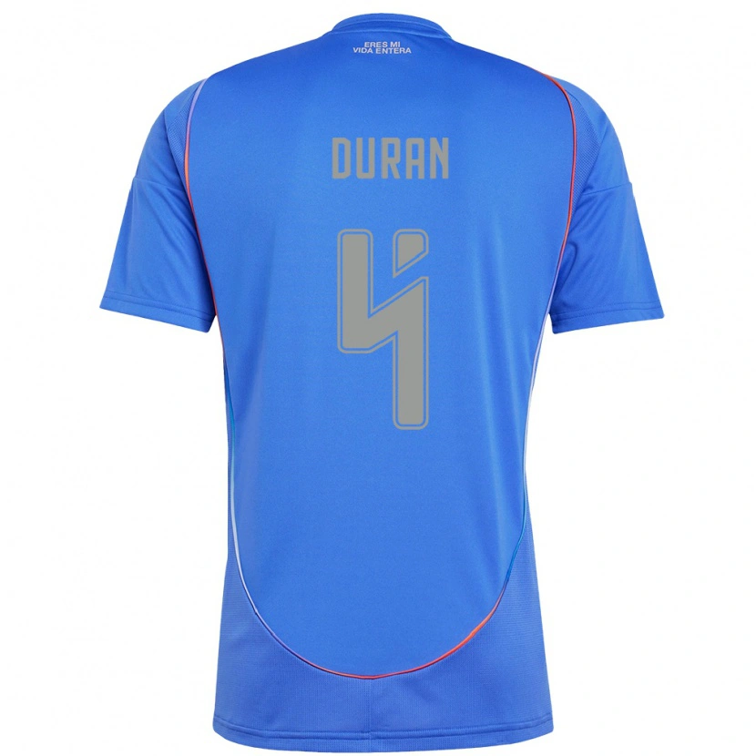 Danxen Heren Ignacia Durán #4 Hemelsblauw Thuisshirt Thuistenue 2025/26 T-Shirt