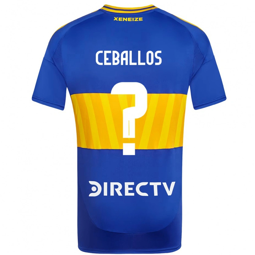 Danxen Heren Julián Ceballos #0 Koningsblauw Geel Thuisshirt Thuistenue 2025/26 T-Shirt