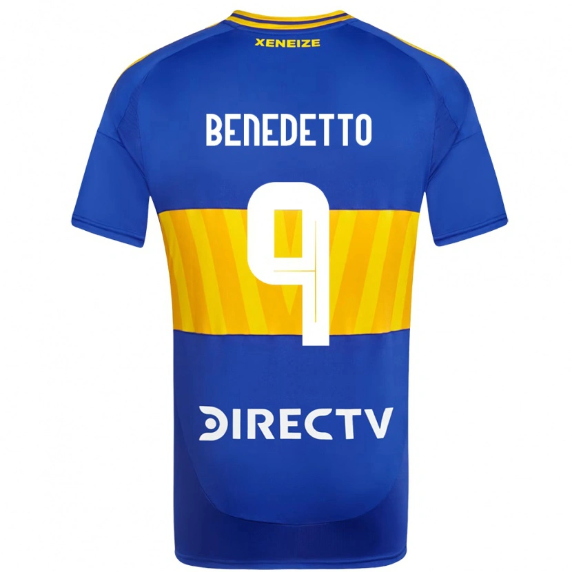 Danxen Heren Dario Benedetto #9 Koningsblauw Geel Thuisshirt Thuistenue 2025/26 T-Shirt