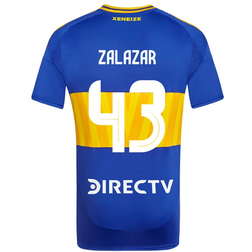 Danxen Heren Maximiliano Zalazar #43 Koningsblauw Geel Thuisshirt Thuistenue 2025/26 T-Shirt