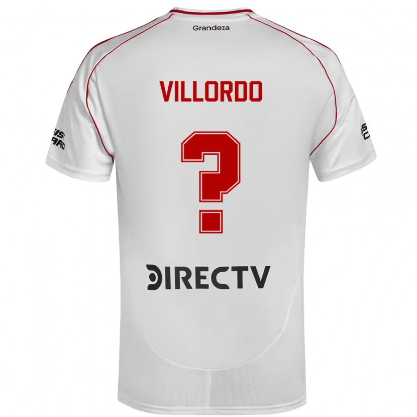 Danxen Heren Juan Villordo #0 Wit Rood Thuisshirt Thuistenue 2025/26 T-Shirt