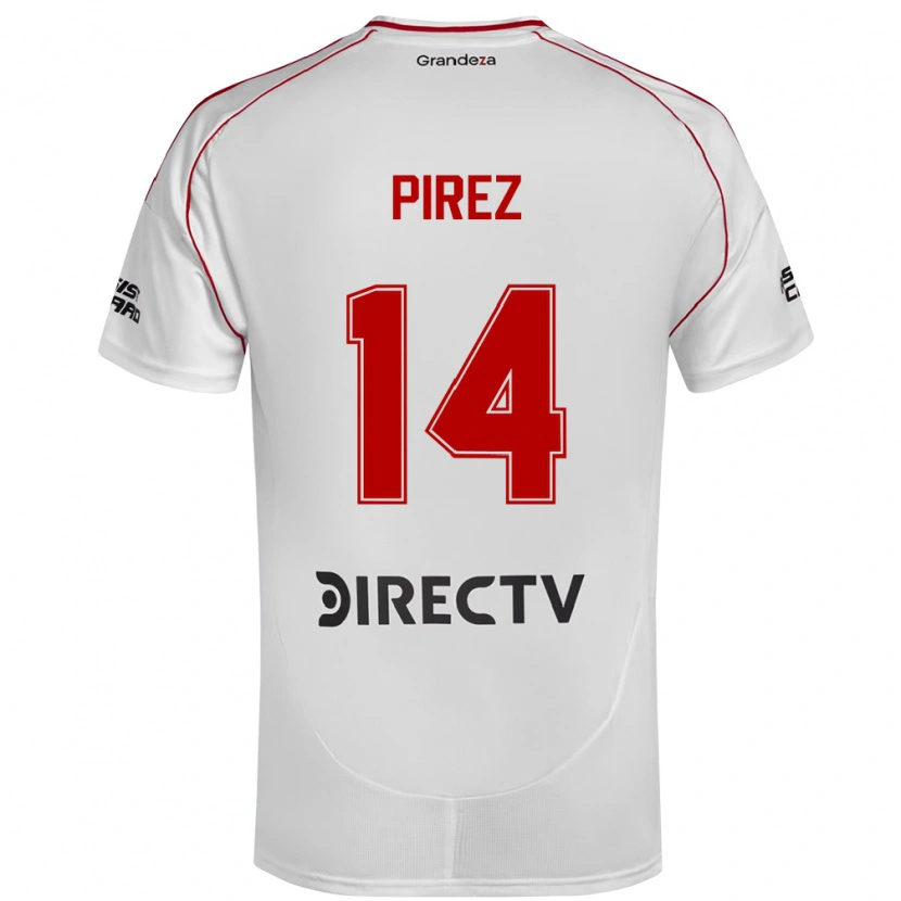 Danxen Heren Leandro González Pírez #14 Wit Rood Thuisshirt Thuistenue 2025/26 T-Shirt