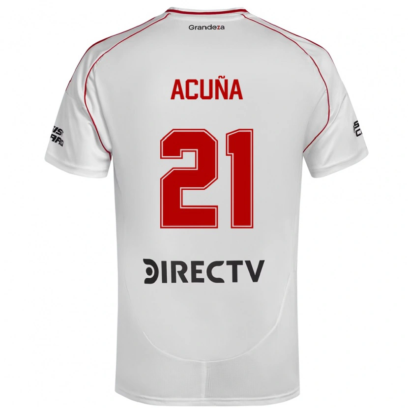 Danxen Heren Marcos Acuña #21 Wit Rood Thuisshirt Thuistenue 2025/26 T-Shirt