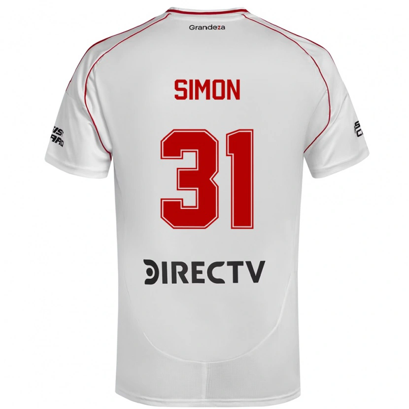 Danxen Heren Santiago Simón #31 Wit Rood Thuisshirt Thuistenue 2025/26 T-Shirt