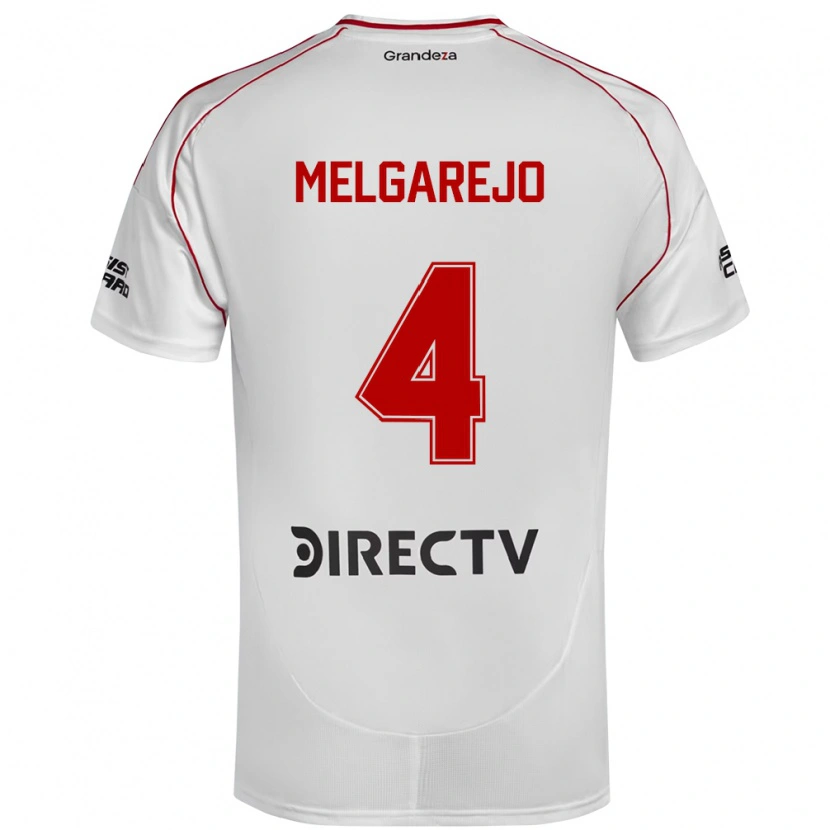 Danxen Heren Stephanie Melgarejo #4 Wit Rood Thuisshirt Thuistenue 2025/26 T-Shirt