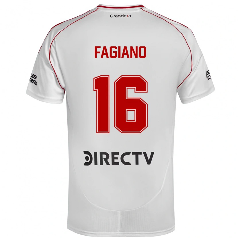 Danxen Heren Paloma Fagiano #16 Wit Rood Thuisshirt Thuistenue 2025/26 T-Shirt