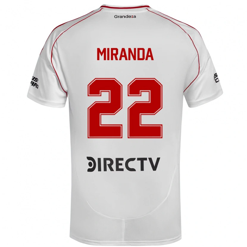 Danxen Heren Morena Miranda #22 Wit Rood Thuisshirt Thuistenue 2025/26 T-Shirt