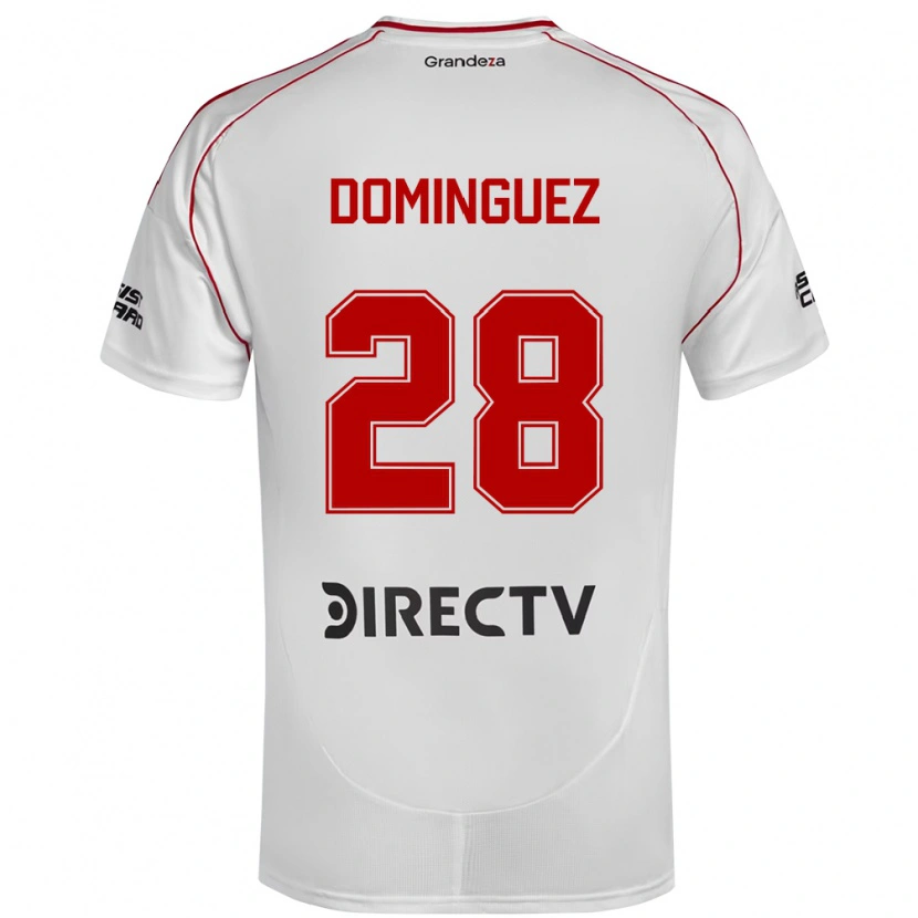 Danxen Heren Evelyn Sofía Domínguez #28 Wit Rood Thuisshirt Thuistenue 2025/26 T-Shirt