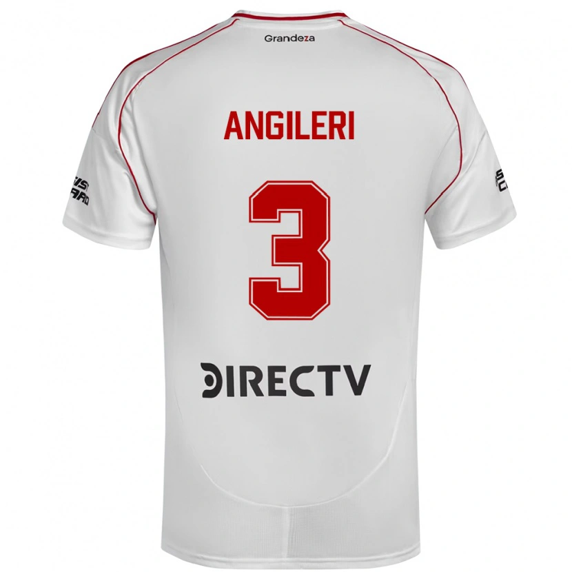 Danxen Heren Fabrizio Angileri #3 Wit Rood Thuisshirt Thuistenue 2025/26 T-Shirt