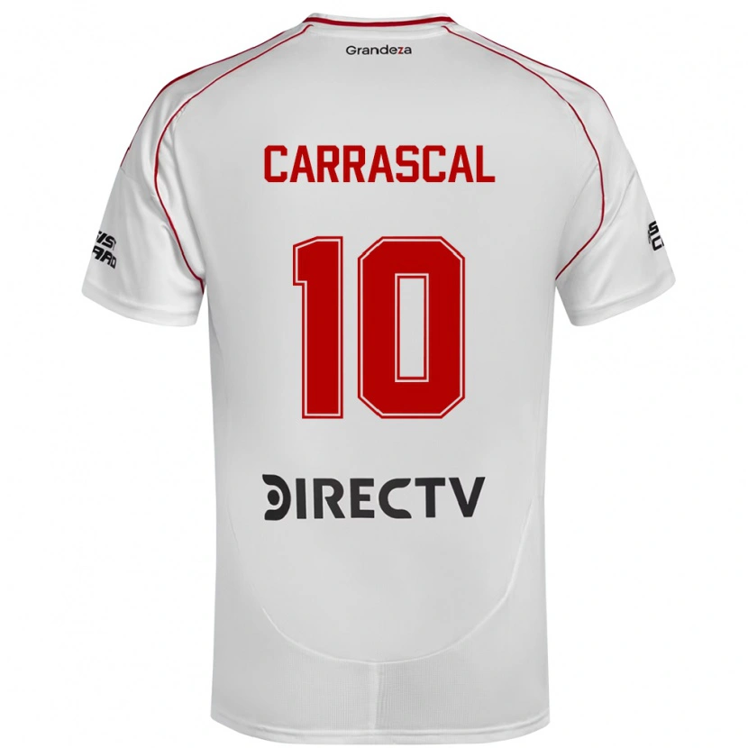 Danxen Heren Jorge Carrascal #10 Wit Rood Thuisshirt Thuistenue 2025/26 T-Shirt