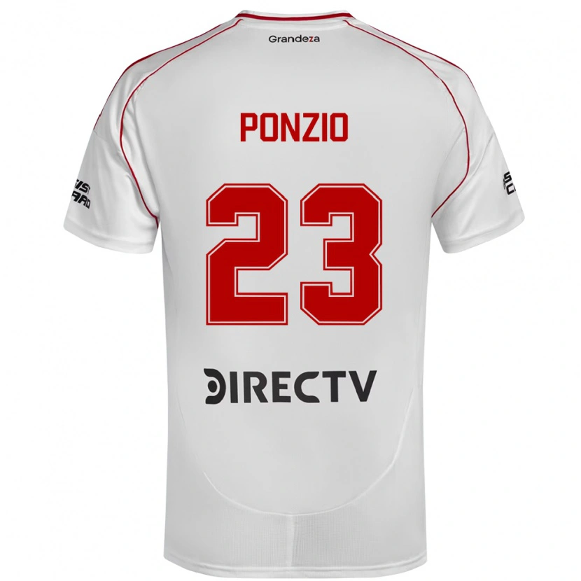 Danxen Heren Leonardo Ponzio #23 Wit Rood Thuisshirt Thuistenue 2025/26 T-Shirt