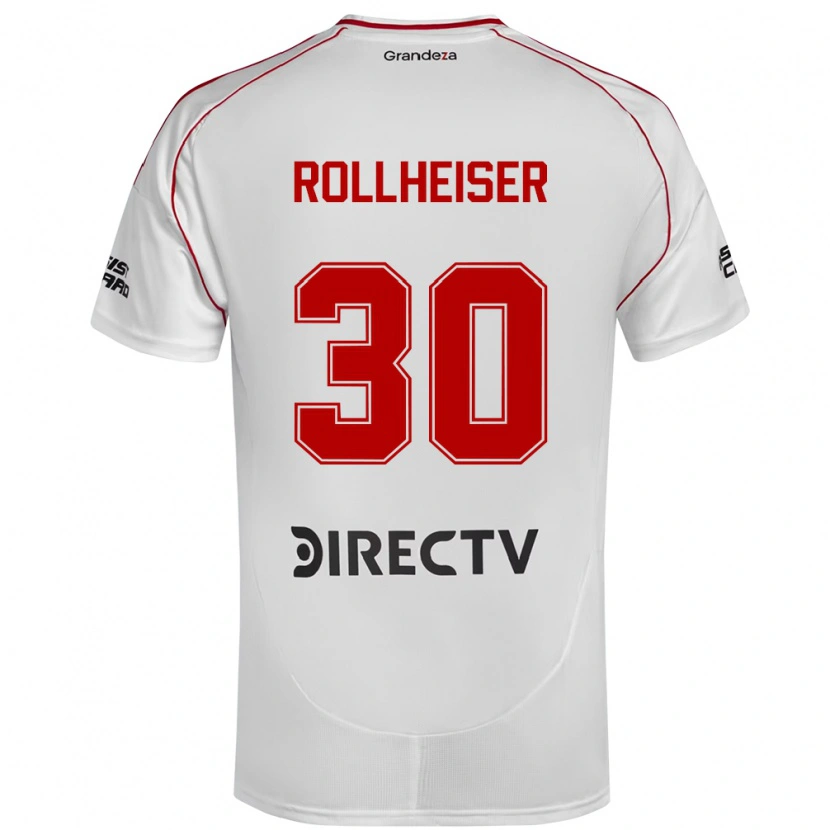 Danxen Heren Benjamin Rollheiser #30 Wit Rood Thuisshirt Thuistenue 2025/26 T-Shirt