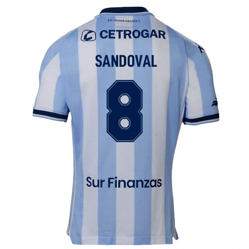 Danxen Heren Micaela Sandoval #8 Hemelsblauw Thuisshirt Thuistenue 2025/26 T-Shirt
