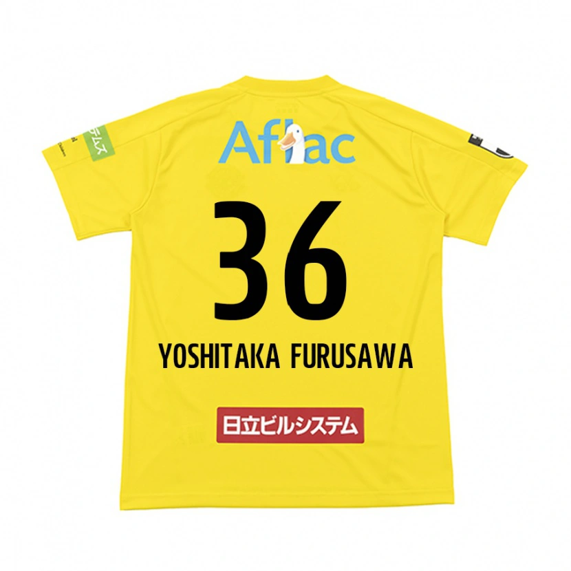 Danxen Heren Nabel Yoshitaka Furusawa #36 Zwart Geel Thuisshirt Thuistenue 2025/26 T-Shirt