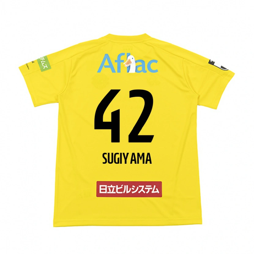 Danxen Heren Shunnosuke Sugiyama #42 Zwart Geel Thuisshirt Thuistenue 2025/26 T-Shirt
