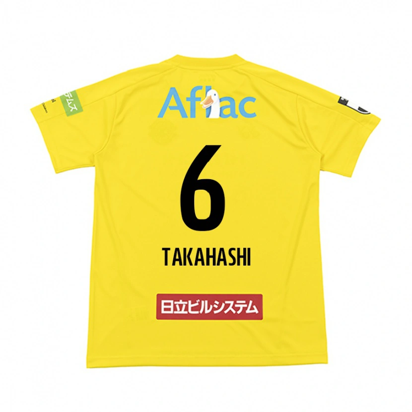 Danxen Heren Shunki Takahashi #6 Zwart Geel Thuisshirt Thuistenue 2025/26 T-Shirt