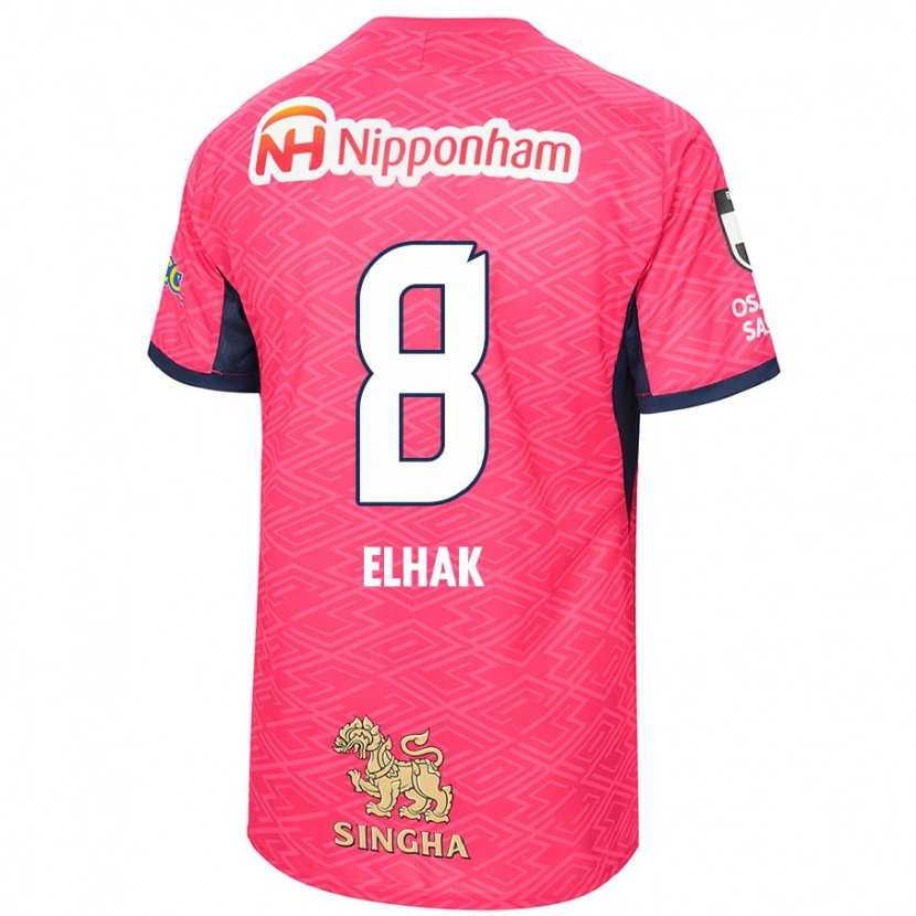 Danxen Heren Akuro Elhak #8 Sakura Roze Wit Thuisshirt Thuistenue 2025/26 T-Shirt