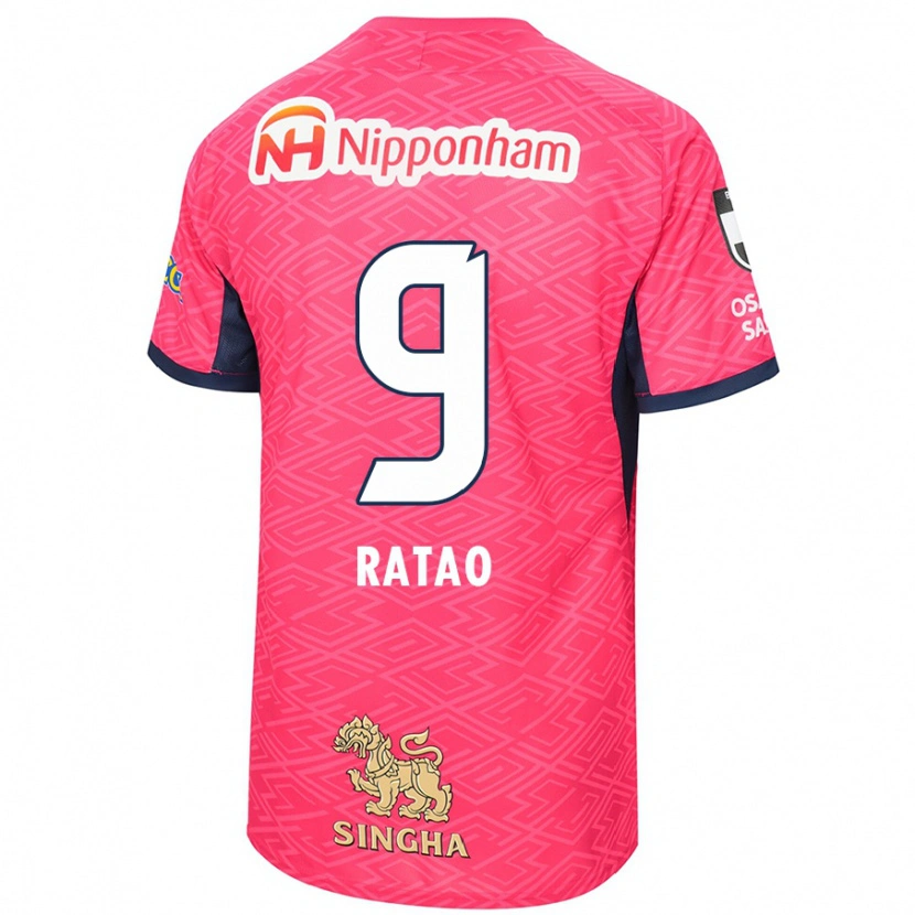 Danxen Heren Rafael Ratão #9 Sakura Roze Wit Thuisshirt Thuistenue 2025/26 T-Shirt