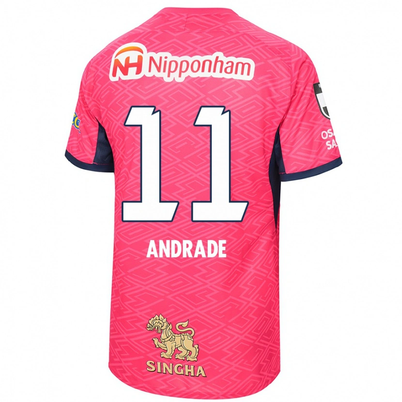 Danxen Heren Thiago Andrade #11 Sakura Roze Wit Thuisshirt Thuistenue 2025/26 T-Shirt