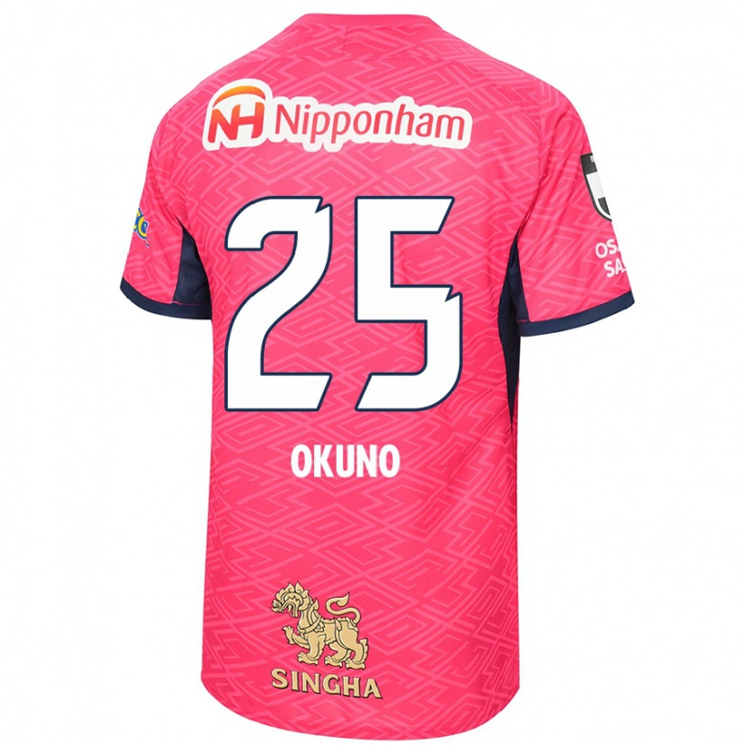Danxen Heren Hiroaki Okuno #25 Sakura Roze Wit Thuisshirt Thuistenue 2025/26 T-Shirt