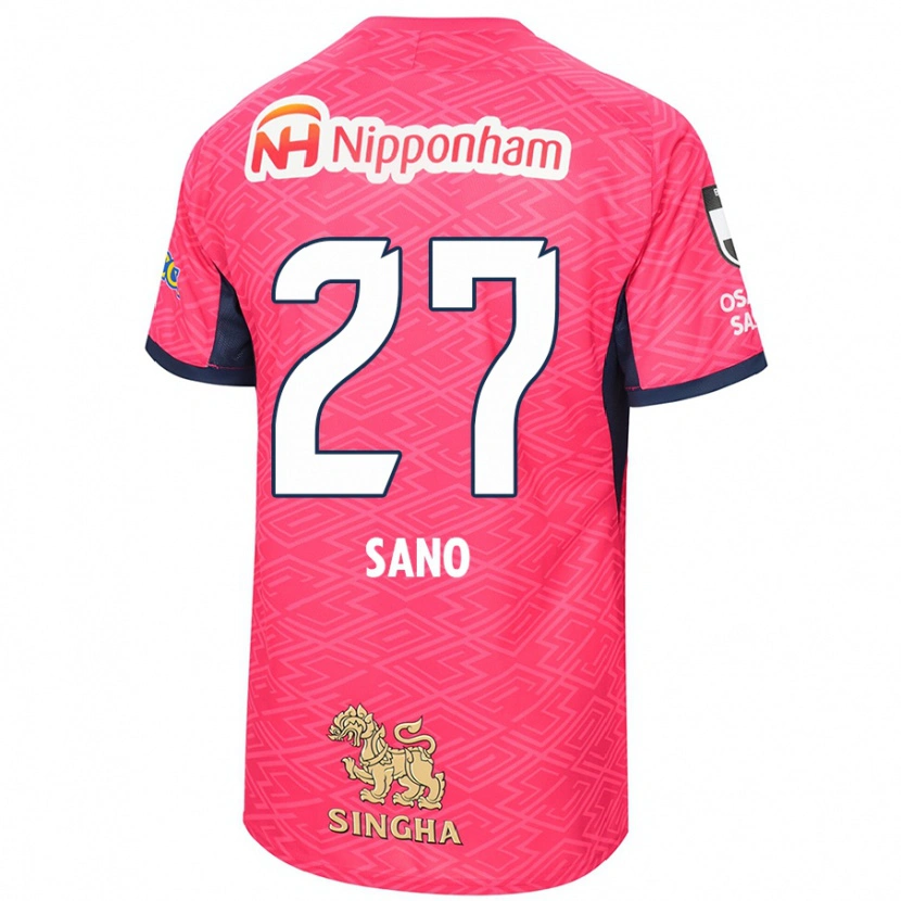 Danxen Heren Taiki Sano #27 Sakura Roze Wit Thuisshirt Thuistenue 2025/26 T-Shirt